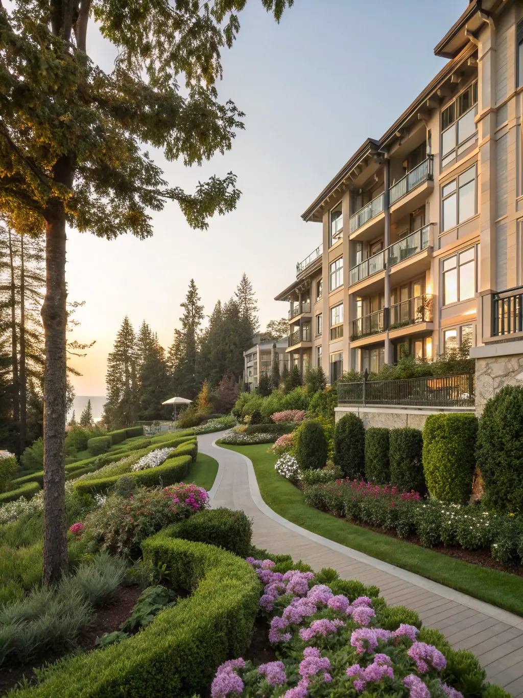 A luxury residential property with well-manicured landscaping, showcasing the real estate industry where Avantiq LLC provides consulting services.